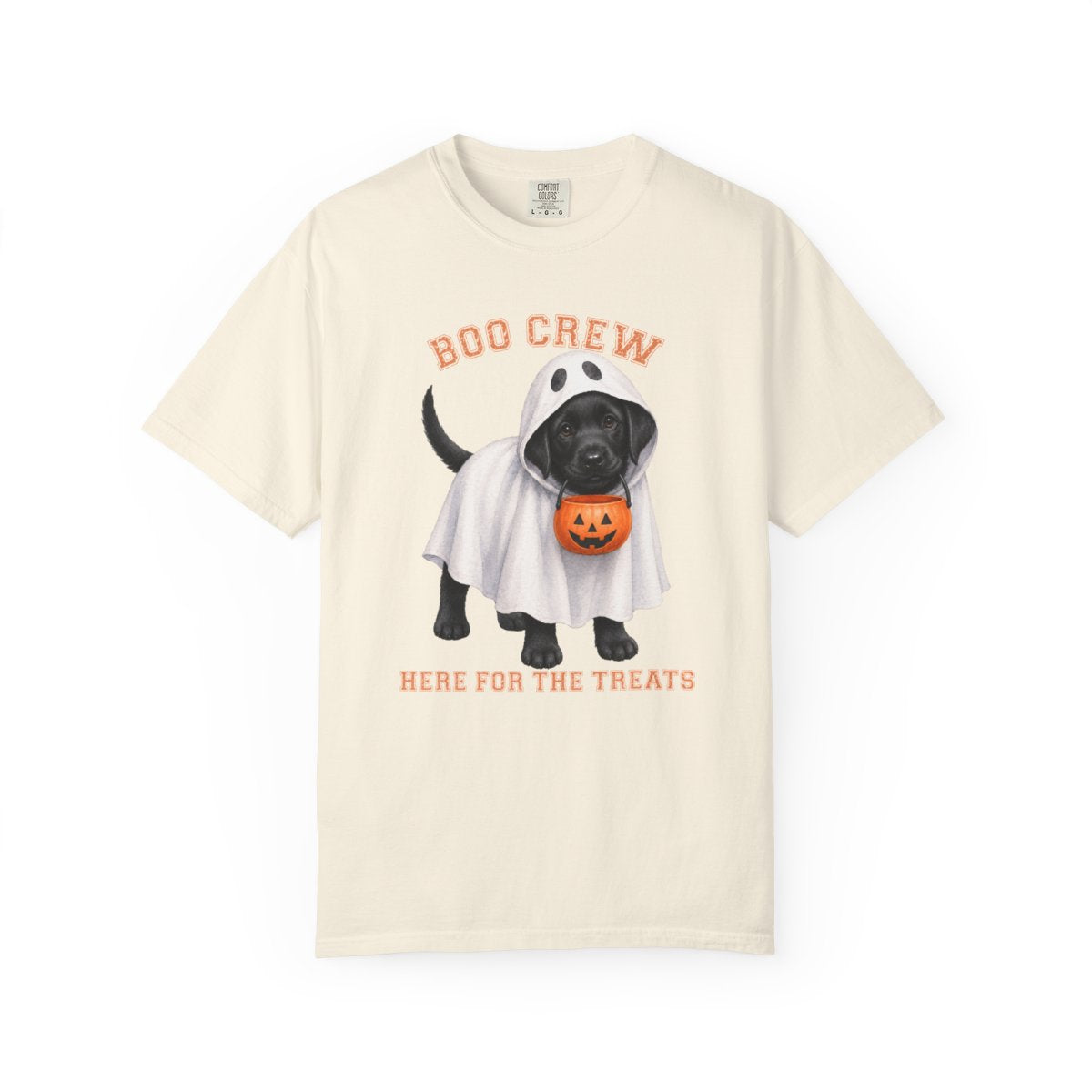 Black Lab Boo Crew Halloween Shirt, Here for the Treats Dog Mom Tee