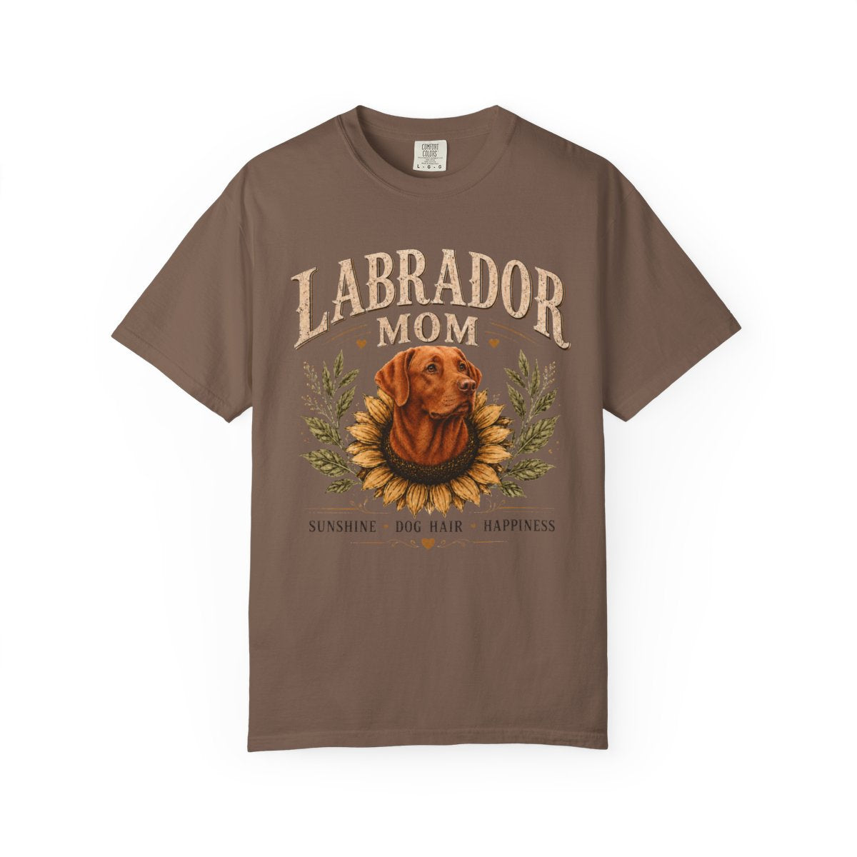 Fox Red Lab Mom Shirt, Labrador Retriever Sunflower Tee, Vintage Dog Lover Gift