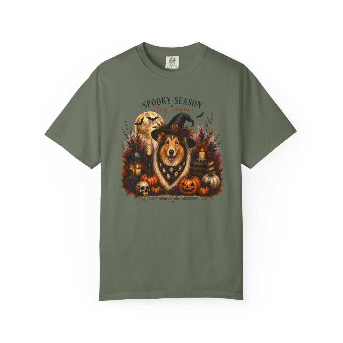 Collie Spooky Season Dog Mom Halloween Shirt
