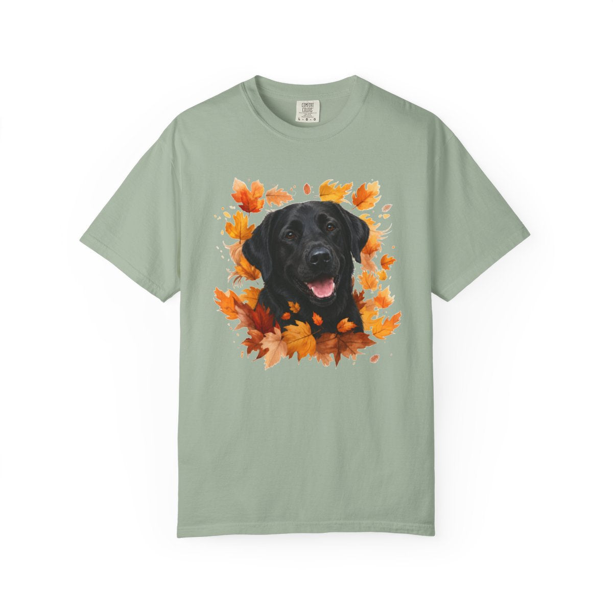 Black Lab Fall Shirt, Autumn Dog Mom Comfort Colors Tee