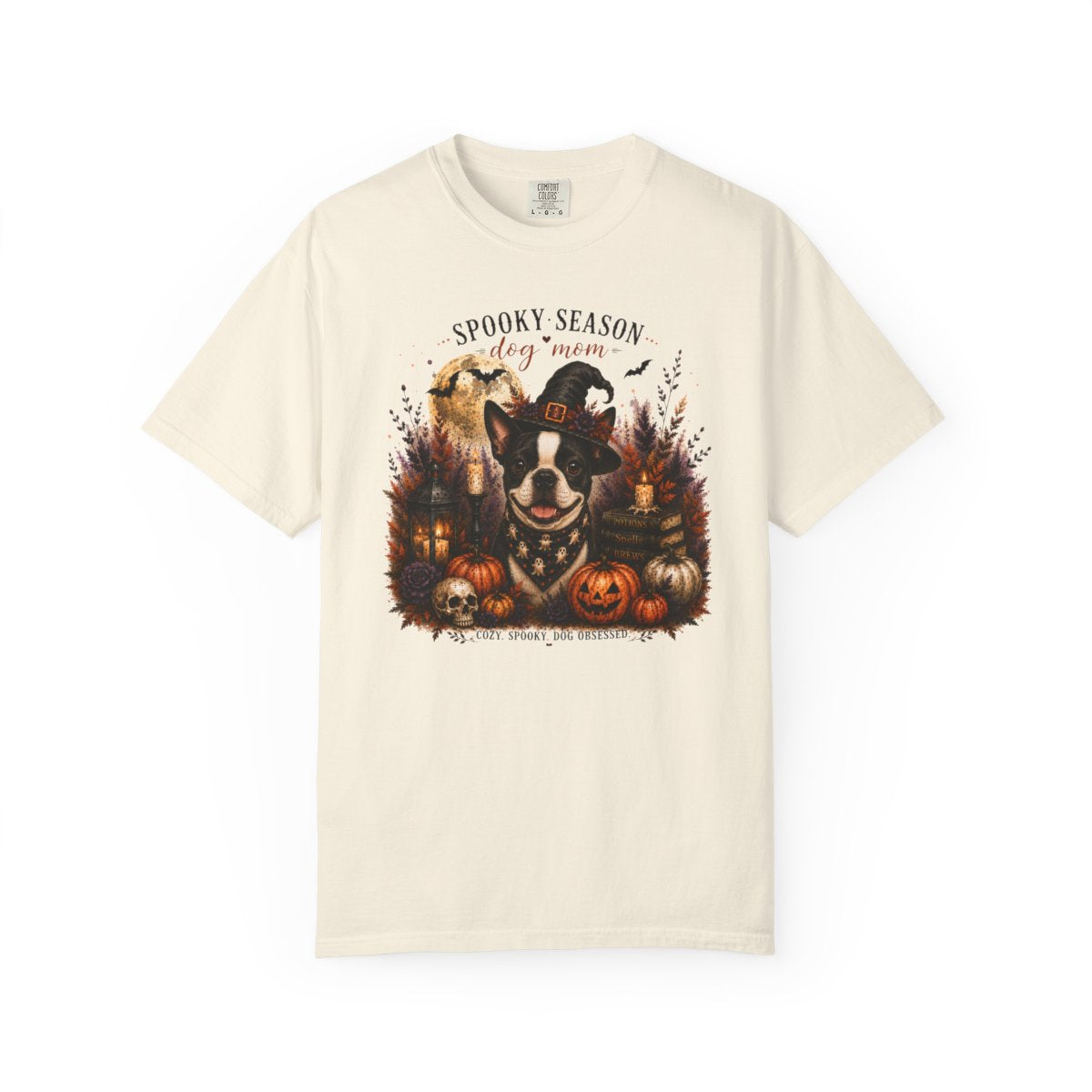 Boston Terrier Spooky Season Dog Mom Halloween Shirt