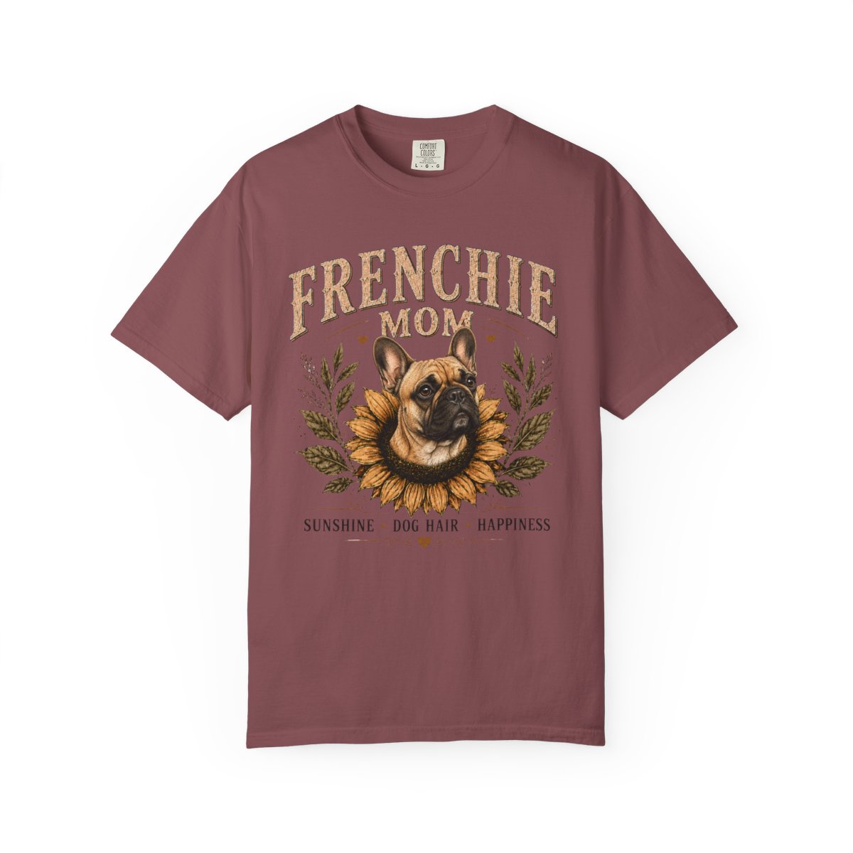 French Bulldog Mom Shirt, Frenchie Sunflower Tee, Vintage French Bulldog Lover Gift
