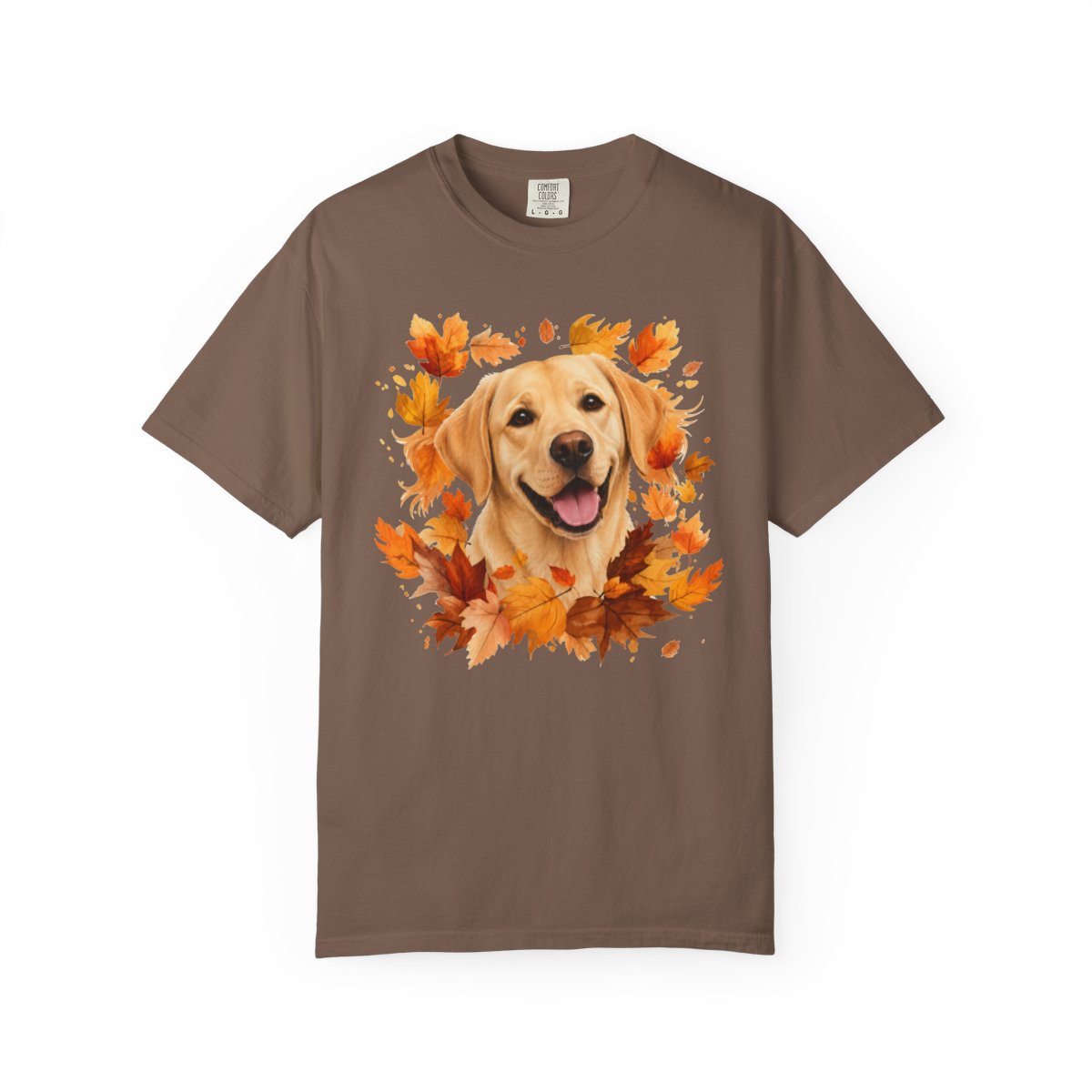 Yellow Lab Fall Shirt, Autumn Dog Mom Comfort Colors Tee