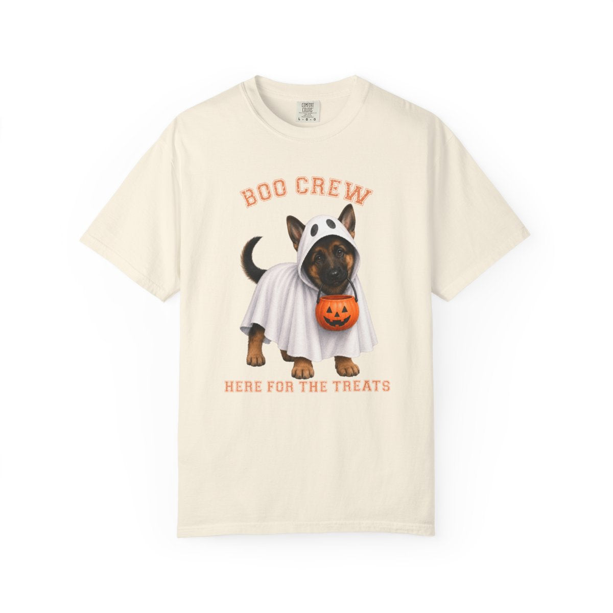 German Shepherd Boo Crew Halloween Shirt, Here for the Treats Dog Mom Tee