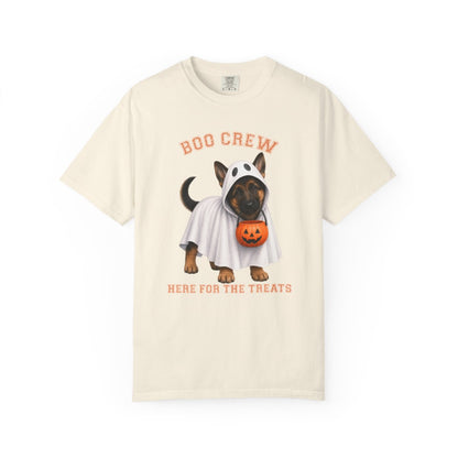 German Shepherd Boo Crew Halloween Shirt, Here for the Treats Dog Mom Tee