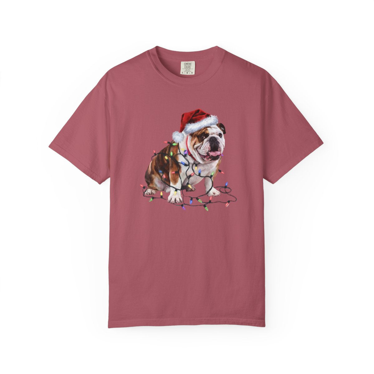 Christmas Bulldog Shirt, Christmas Lights Dog Tee, Christmas Dog Tee, Bulldog Mom Tshirt, Gift for Dog Lover, Bulldog