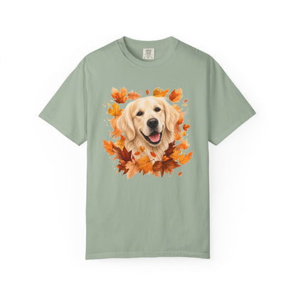 English Cream Golden Retriever Fall Shirt, Autumn Dog Mom Comfort Colors Tee