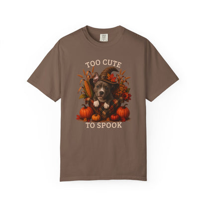 Pitbull Halloween Shirt, Too Cute To Spook Fall Dog Lover Tee
