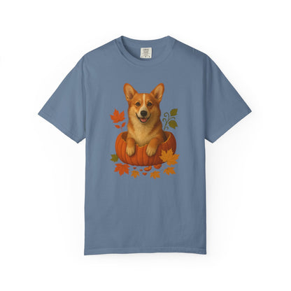 Corgi Pumpkin Fall T-Shirt, Cute Autumn Dog Lover Tee & Thanksgiving Gift