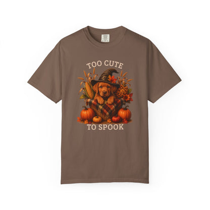 Fox Red Lab Halloween Shirt, Too Cute To Spook Fall Dog Lover Tee