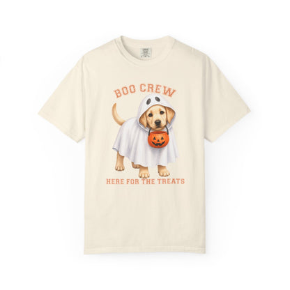 Yellow Lab Boo Crew Halloween Shirt, Here for the Treats Dog Mom Tee