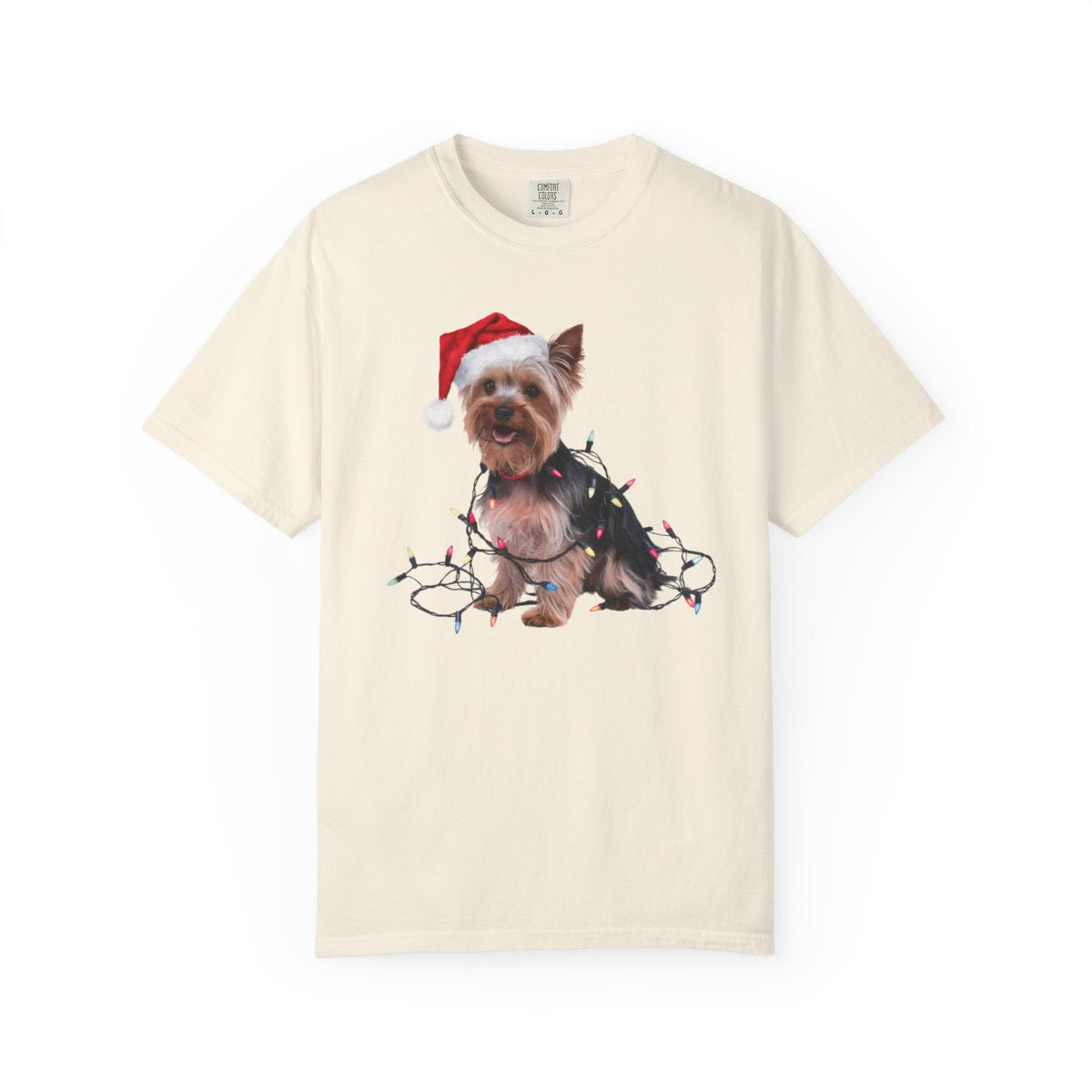 Yorkshire Terrier Christmas Lights Shirt, Festive Holiday Tee for Yorkie Fans