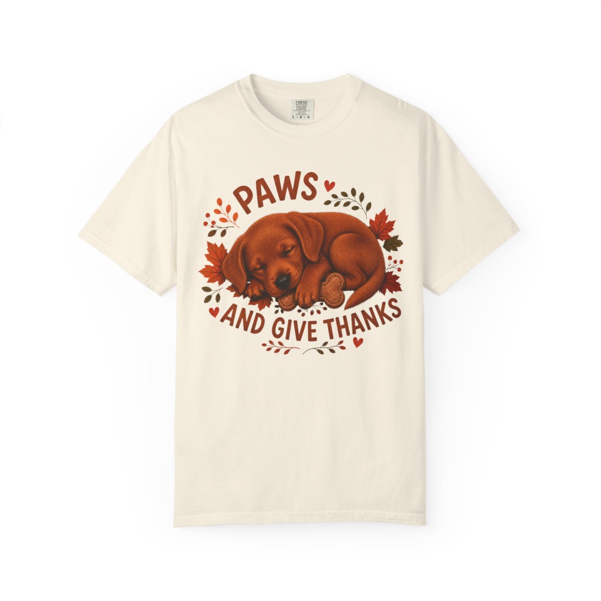Fox Red Lab Thanksgiving Shirt, Paws Give Thanks Tee, Fall Labrador Retriever Lover Gift