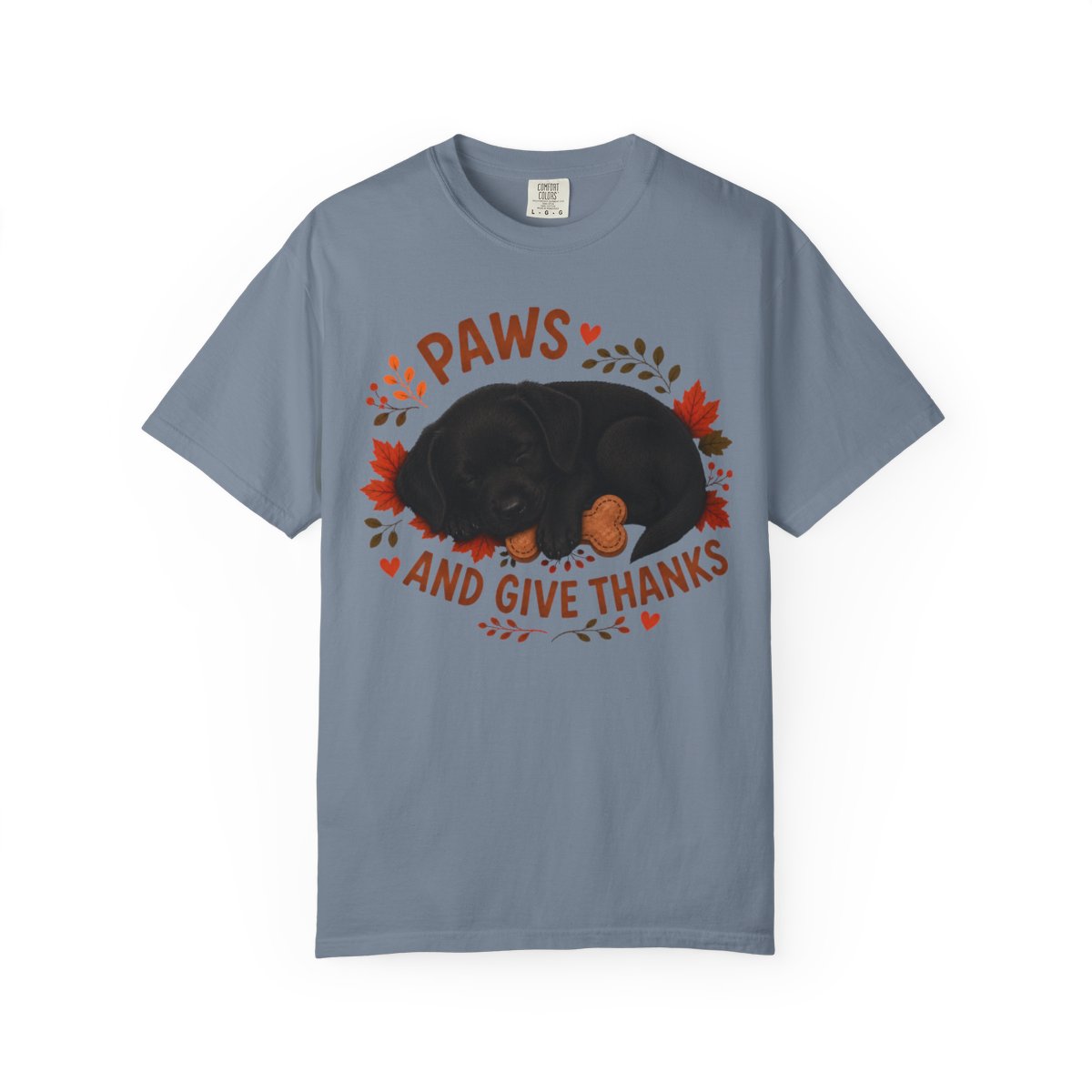 Black Lab Thanksgiving Shirt, Paws Give Thanks Tee, Fall Labrador Retriever Lover Gift