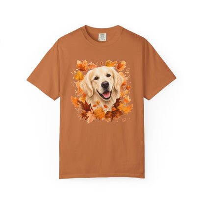 English Cream Golden Retriever Fall Shirt, Autumn Dog Mom Comfort Colors Tee