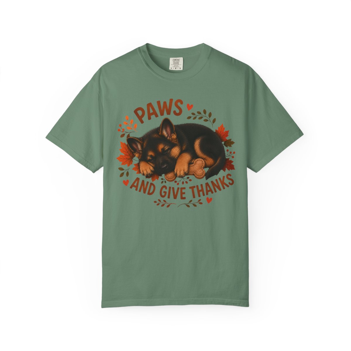 German Shepherd Thanksgiving Shirt, Paws Give Thanks Tee, Fall German Shepherd Lover Gift