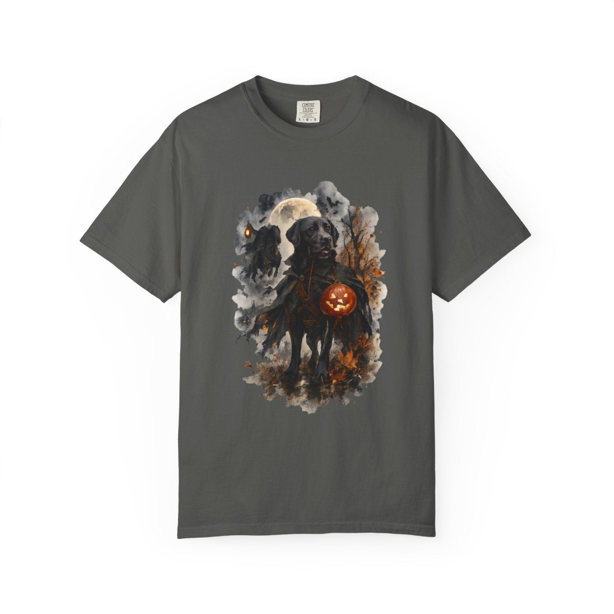 Black Lab Headless Horseman Inspired Halloween Comfort Colors Shirt