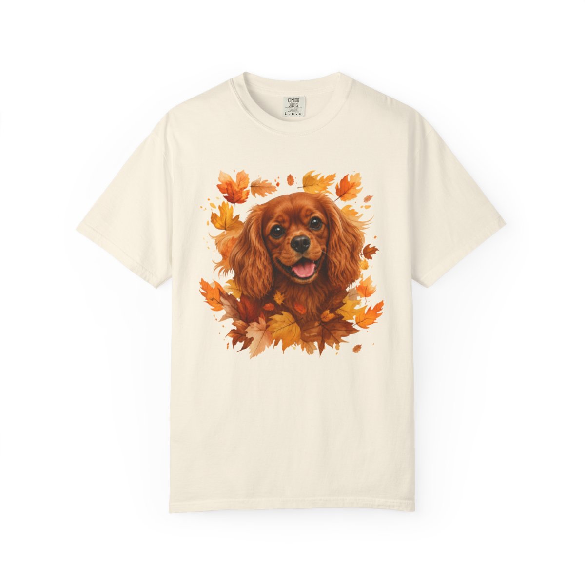 Ruby Cavalier Fall Shirt, Autumn Dog Mom Comfort Colors Tee