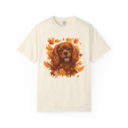 Ruby Cavalier Fall Shirt, Autumn Dog Mom Comfort Colors Tee
