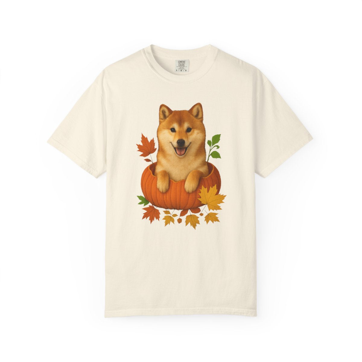 Red Shiba Inu Pumpkin Shirt, Cute Fall Dog Lover T-Shirt for Autumn Vibes