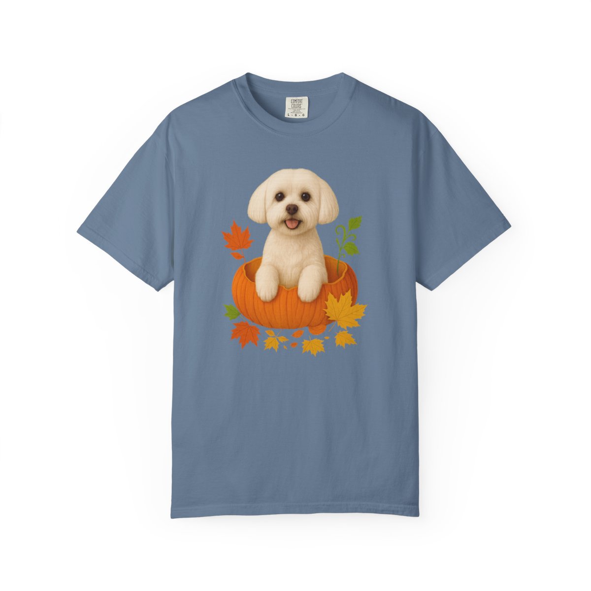 Maltese in Pumpkin Fall Shirt, Cute Autumn Dog Tee for Maltese Moms and Pet Lovers