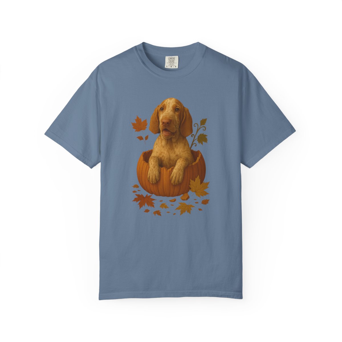 Bracco Italiano in Pumpkin Fall Shirt, Cute Autumn Dog Tee for Bracco Lovers