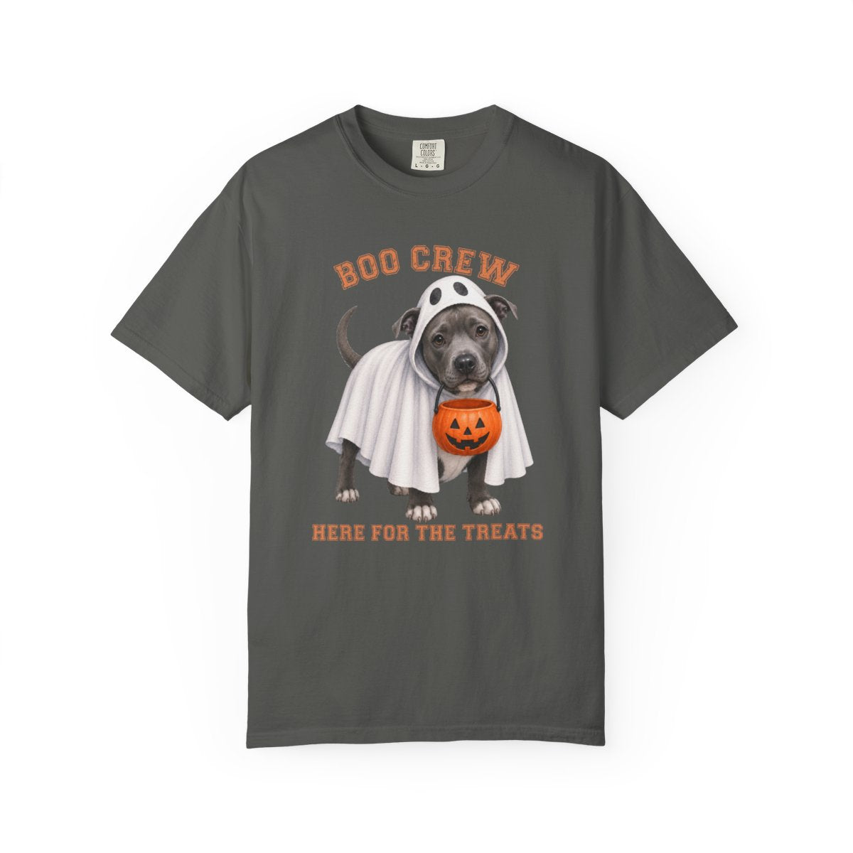 Pitbull Boo Crew Halloween Shirt, Here for the Treats Dog Mom Tee