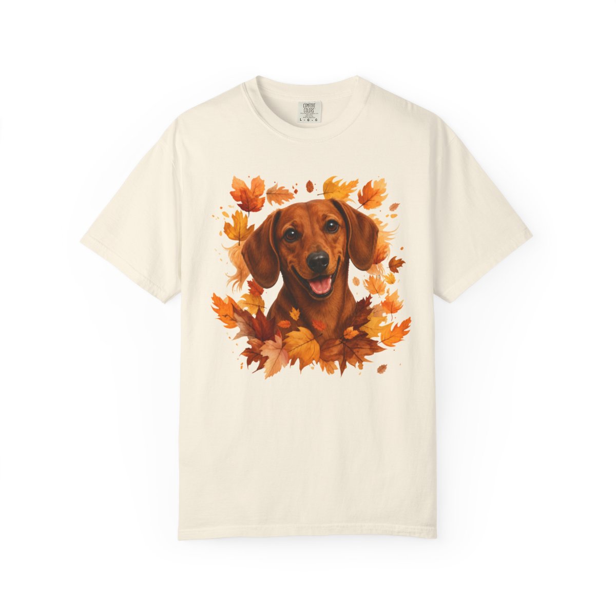 Red Dachshund Fall Shirt | Autumn Dog Mom Comfort Colors Tee