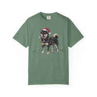 Load image into Gallery viewer, Black Shiba Inu Christmas Lights Shirt, Festive Holiday Tee for Shiba Lovers
