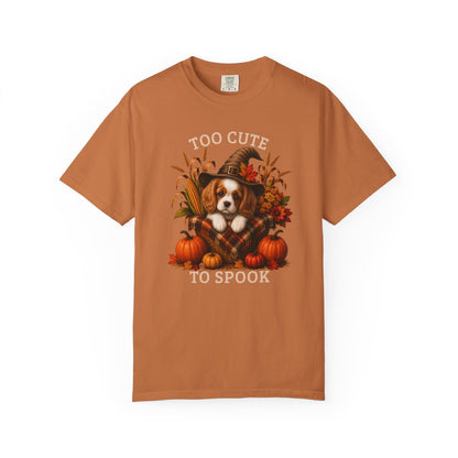 Blenheim Cavalier Halloween Shirt, Too Cute To Spook Fall Dog Lover Tee