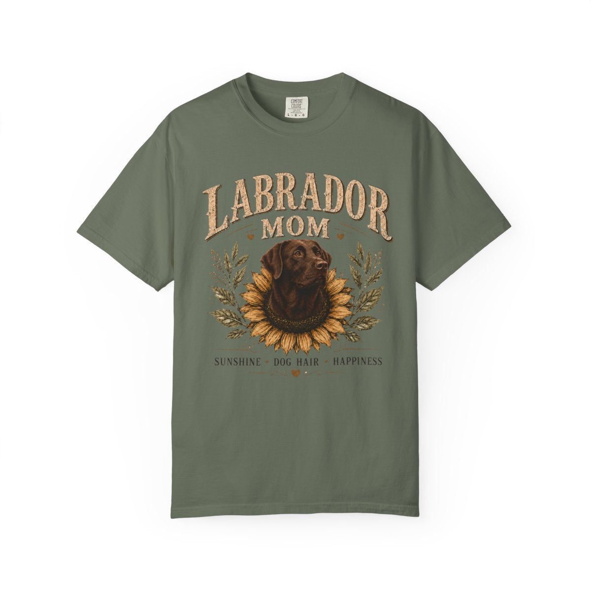 Chocolate Lab Mom Shirt, Labrador Retriever Sunflower Tee, Vintage Dog Lover Gift