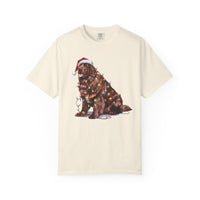 Load image into Gallery viewer, Brown Newfoundland Christmas Lights Shirt, Festive Holiday Tee for Newfie Lovers
