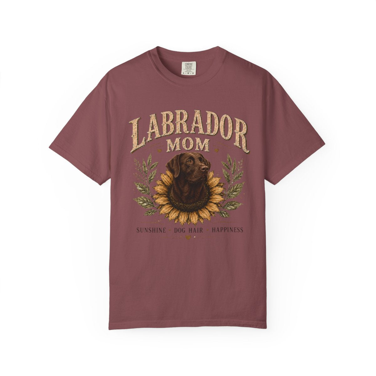 Chocolate Lab Mom Shirt, Labrador Retriever Sunflower Tee, Vintage Dog Lover Gift
