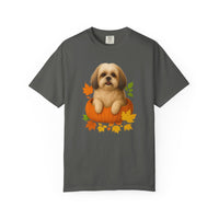 Load image into Gallery viewer, Shih Tzu Pumpkin Shirt, Cute Fall Dog Lover Tee on Comfort Colors 1717
