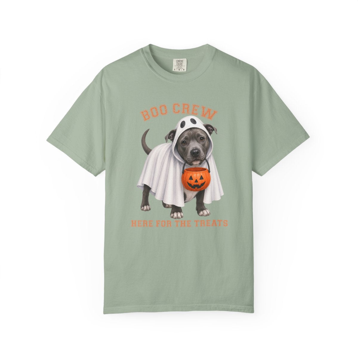 Pitbull Boo Crew Halloween Shirt, Here for the Treats Dog Mom Tee