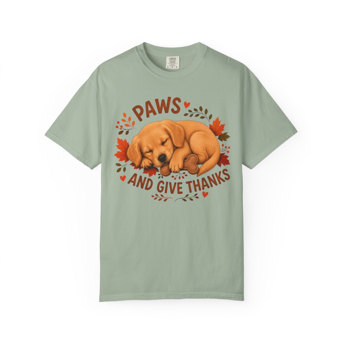 Golden Retriever Thanksgiving Shirt, Paws Give Thanks Tee, Fall Golden Retriever Lover Gift
