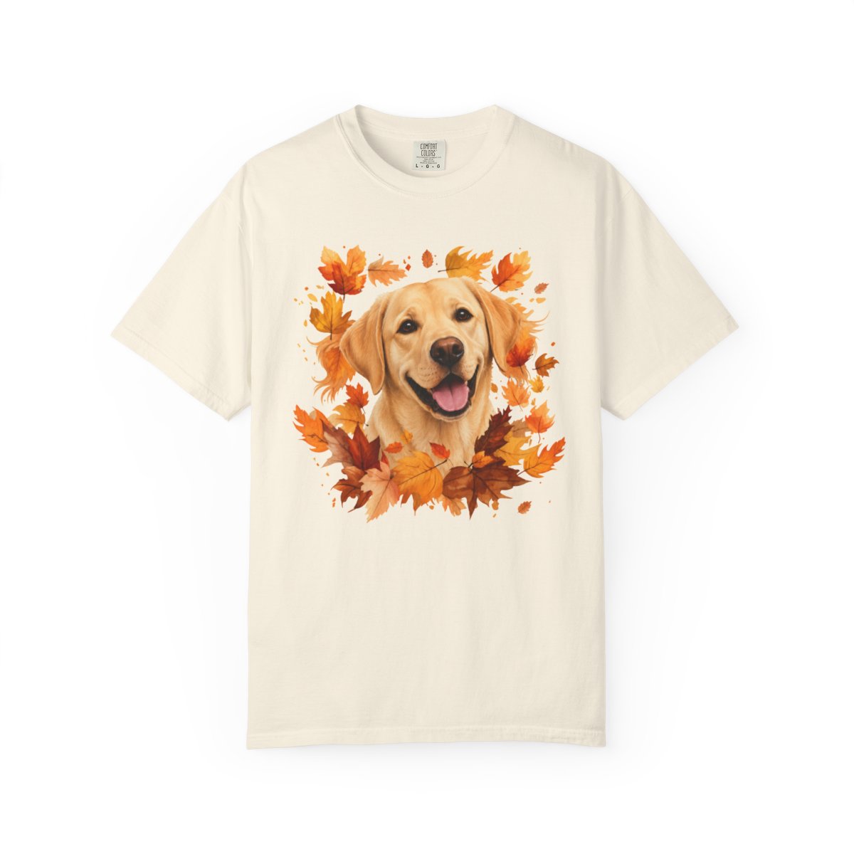 Yellow Lab Fall Shirt, Autumn Dog Mom Comfort Colors Tee