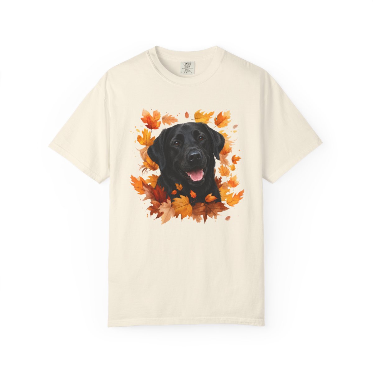 Black Lab Fall Shirt, Autumn Dog Mom Comfort Colors Tee