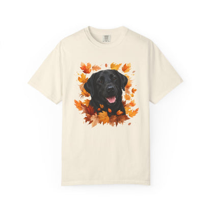 Black Lab Fall Shirt, Autumn Dog Mom Comfort Colors Tee