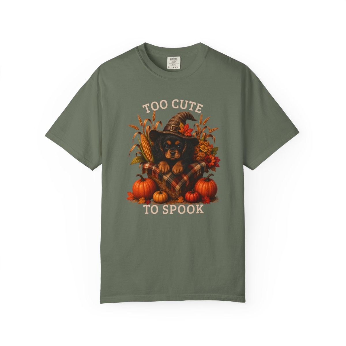 Black & Tan Cavalier Halloween Shirt, Too Cute To Spook Fall Dog Lover Tee