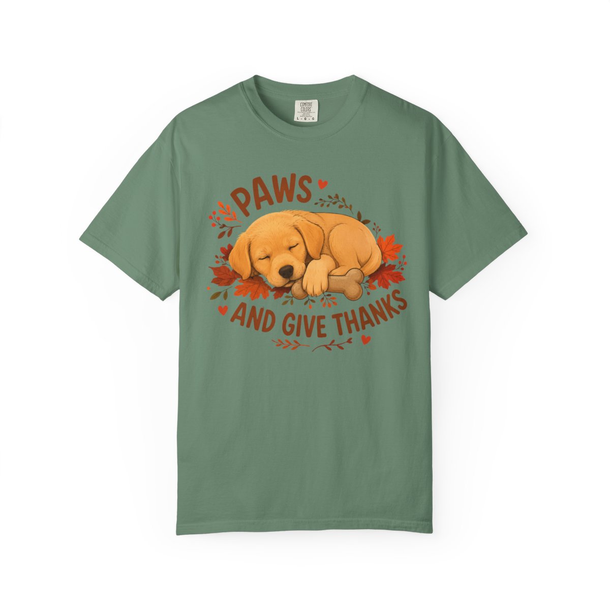 Yellow Lab Thanksgiving Shirt, Paws Give Thanks Tee, Fall Labrador Retriever Lover Gift