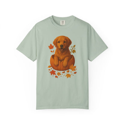 Golden Retriever Pumpkin Fall Shirt – Cute Autumn Dog Tee for Golden Lovers