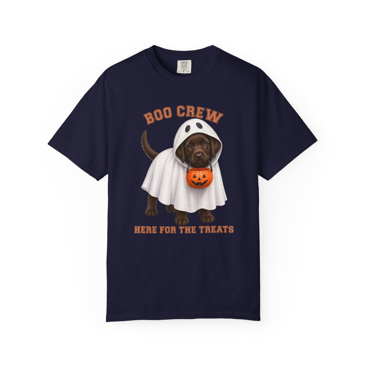 Chocolate Lab Boo Crew Halloween Shirt, Here for the Treats Dog Mom Tee