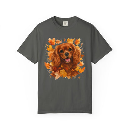 Ruby Cavalier Fall Shirt, Autumn Dog Mom Comfort Colors Tee