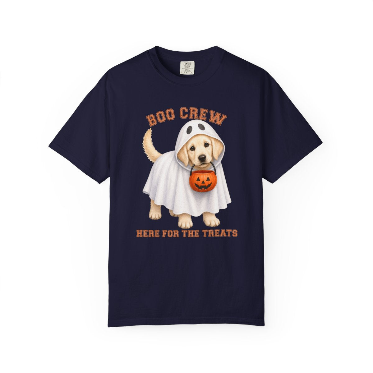 English Cream Golden Boo Crew Halloween Shirt, Here for the Treats Dog Mom Tee
