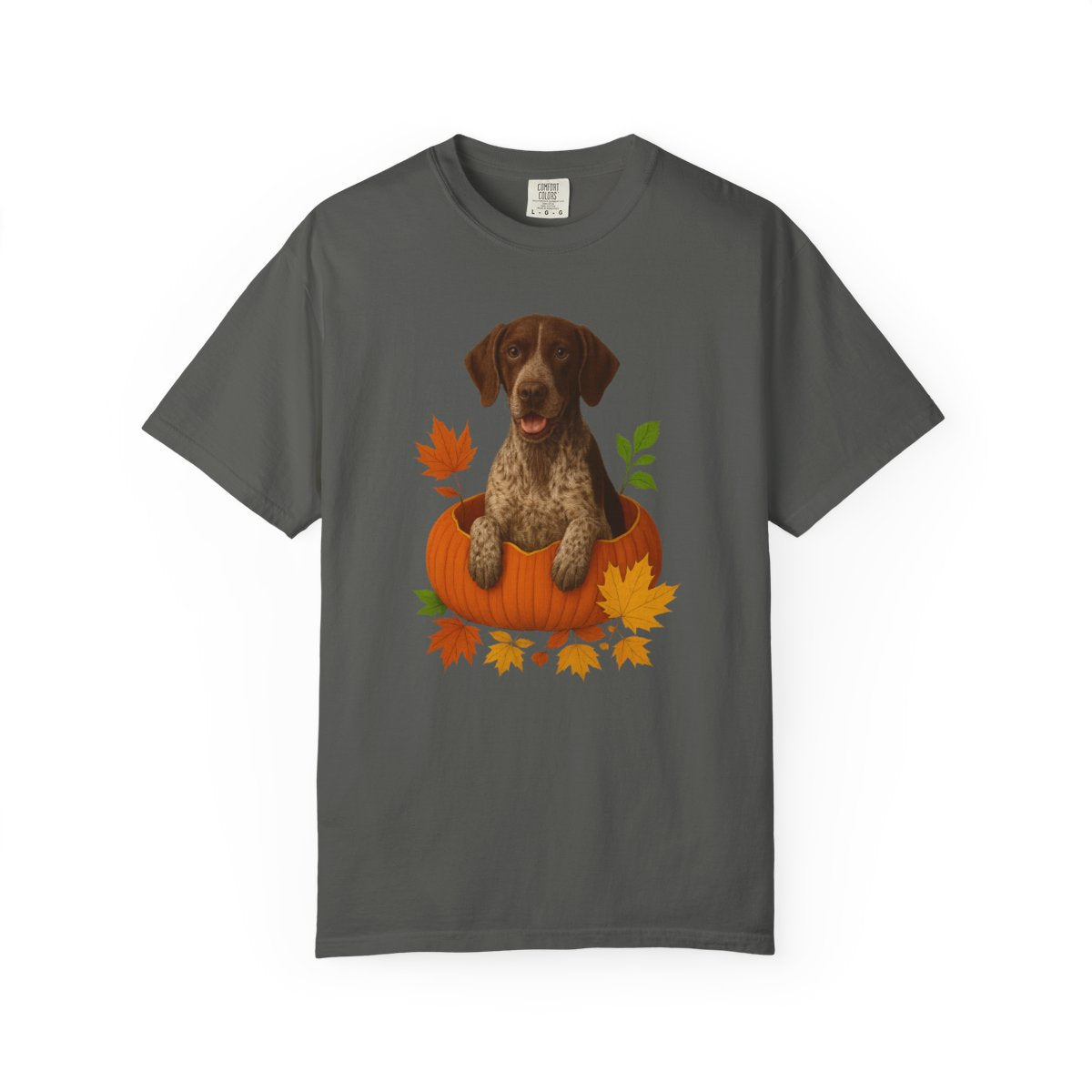 German Shorthaired Pointer Pumpkin Shirt, Fall Comfort Colors Dog Lover Tee