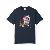 Load image into Gallery viewer, Christmas Bulldog Shirt, Christmas Lights Dog Tee, Christmas Dog Tee, Bulldog Mom Tshirt, Gift for Dog Lover, Bulldog
