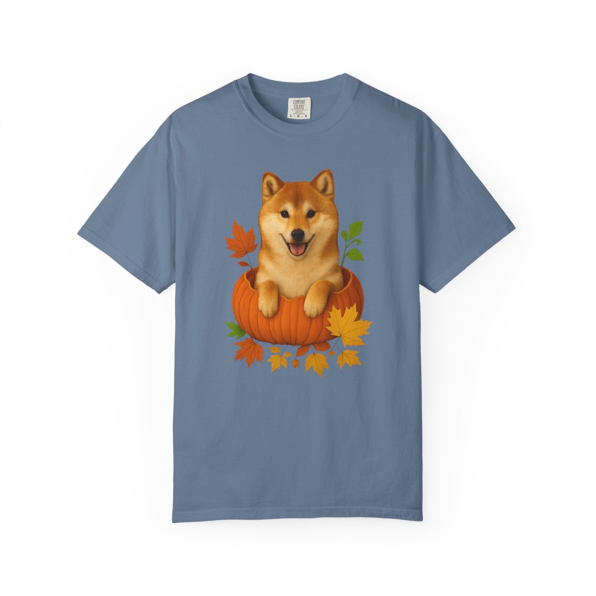 Red Shiba Inu Pumpkin Shirt, Cute Fall Dog Lover T-Shirt for Autumn Vibes