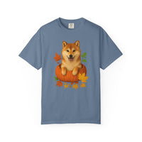 Load image into Gallery viewer, Red Shiba Inu Pumpkin Shirt, Cute Fall Dog Lover T-Shirt for Autumn Vibes
