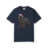 Load image into Gallery viewer, Black Newfoundland Christmas Lights Shirt, Cozy Holiday Tee for Gentle Giant Lovers

